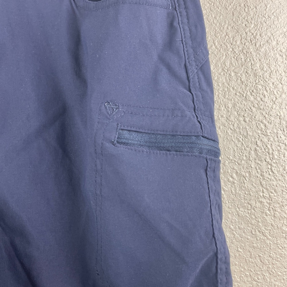 Eddie Bauer Shorts Women 10 Navy Blue Hiking Outdoor Stretch Granola Girl - Picture 2 of 10